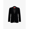 Hugo Arti Velvet Extra Slim Fit Blazer In Black