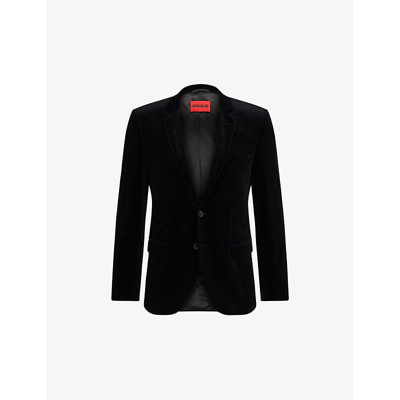 Hugo Arti Velvet Extra Slim Fit Blazer In Black