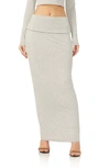 AFRM ESIN FOLDOVER JERSEY MAXI SKIRT