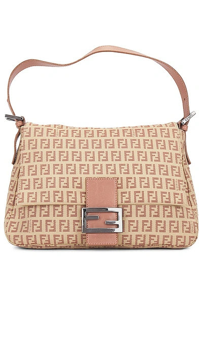 Fwrd Renew Fendi Zucchino Mama Baguette Shoulder Bag In 핑크