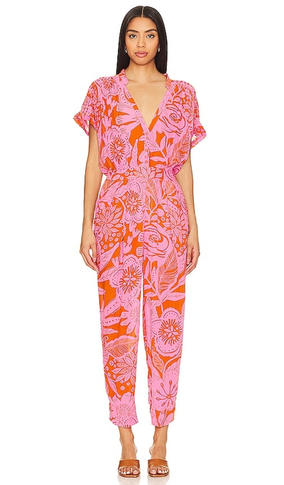 Poupette St Barth Becky Long Jumpsuit In Pink