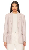 Steve Madden Aria Faux Leather Blazer In Lavender