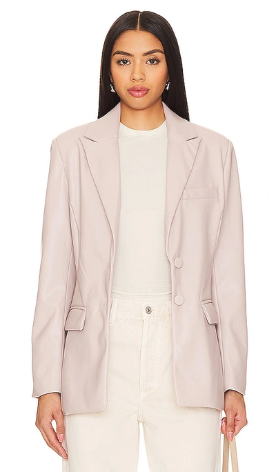 Steve Madden Aria Faux Leather Blazer In Lavender