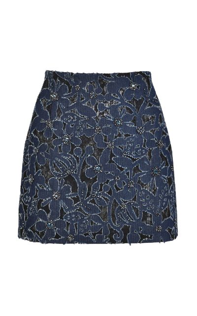 Francesca Miranda Luces Denim Skirt In Blue