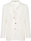 BRUNELLO CUCINELLI DIAGONAL DECONSTRUCTED BLAZER WITH PATCH POCKETS