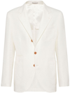 Brunello Cucinelli Single-breasted Linen Blazer In Beige