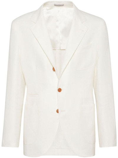 Brunello Cucinelli Blazer In Crema