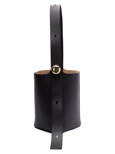 Loewe Medium `pebble` Bucket Bag In Black  