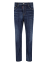 Dsquared2 Blue Jeans With Belt Loops And Logo Patch On The Rear In Blue