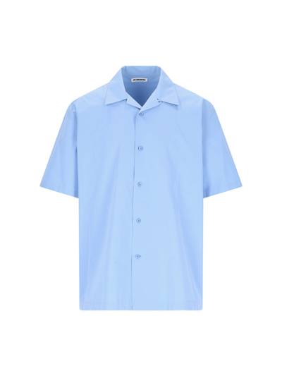 Jil Sander Boxy Shorts Shirt In Blue