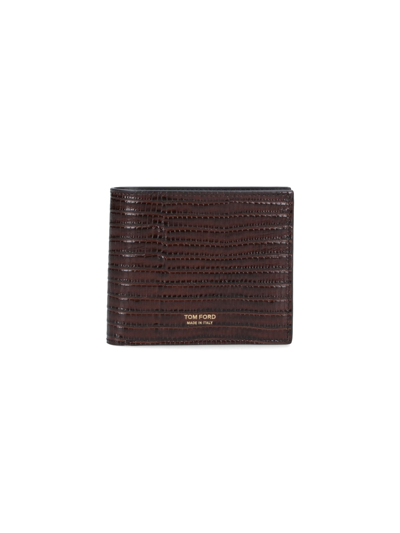 Tom Ford Bi-fold Wallet In Brown