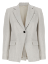 Brunello Cucinelli Single-breasted Blazer In Gray
