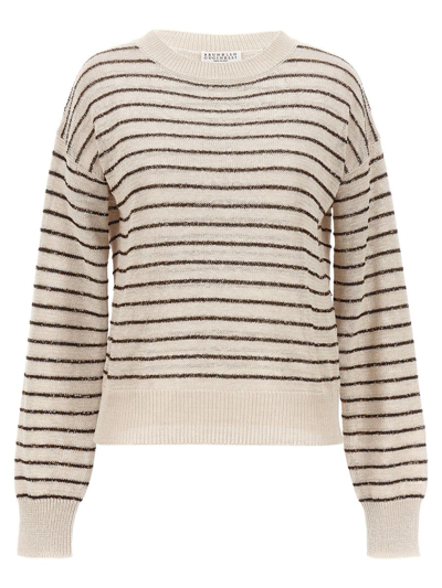 BRUNELLO CUCINELLI BRUNELLO CUCINELLI STRIPED SWEATER