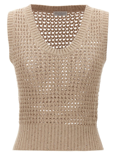 BRUNELLO CUCINELLI BRUNELLO CUCINELLI WIDE MESH VEST