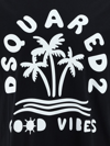 Dsquared2 Printed Japanese Cotton Jersey T-shirt In Black