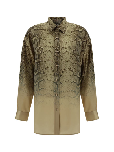 Ermanno Scervino Shirts In St Pitone Beige/sabbia