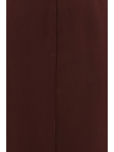 Loulou Studio Lys Silk Blend Midi Skirt In Red