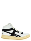 Reebok High-top Sneakers With Contrasting Sole And Perforated Toe Box In White/black