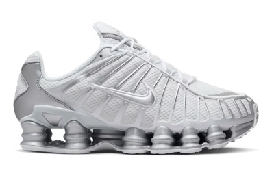 Pre-owned Nike Shox Tl White Chrome (women's) In Platinum Tint/metallic Silver-white