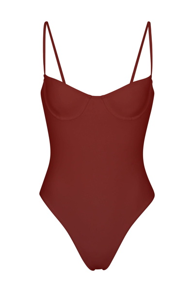 Anemos The Balconette Underwire One-piece In Umber