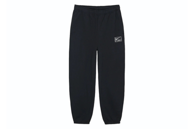 Pre-owned Stussy X Nike Stone Washed Fleece Sweatpants (asia Sizing Fw23) Black