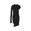 Balenciaga Spiral Mini Dress Viscose Turning Knit In Black