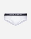 Dolce & Gabbana Logo-waistband Cotton Briefs In Multicolor