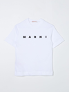 Marni White T-shirt For Kids With Logo