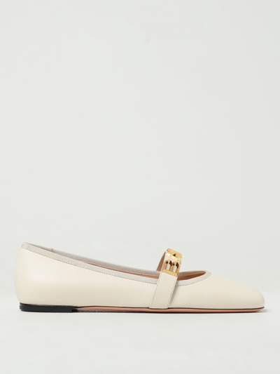 Bally Flat Shoes In Cream