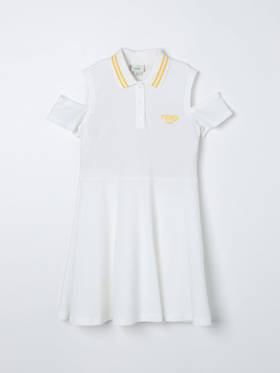 Fendi Dress  Kids Kids Colour White