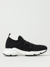 Tod's Leather-trimmed Stretch-knit Slip-on Sneakers In Black