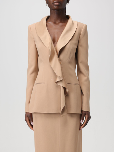 ALBERTA FERRETTI BLAZER ALBERTA FERRETTI WOMAN COLOR BEIGE,405393022