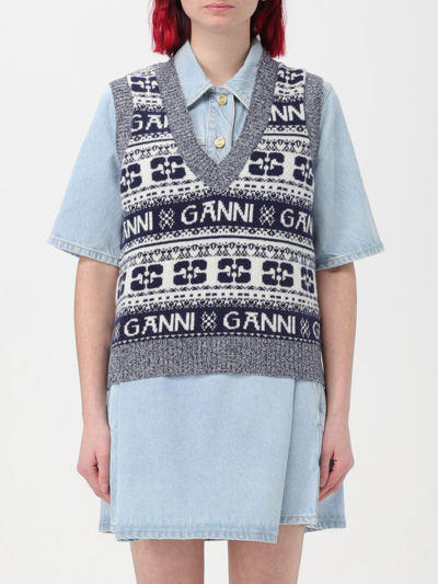 Ganni Sweater  Woman Color Sky Blue