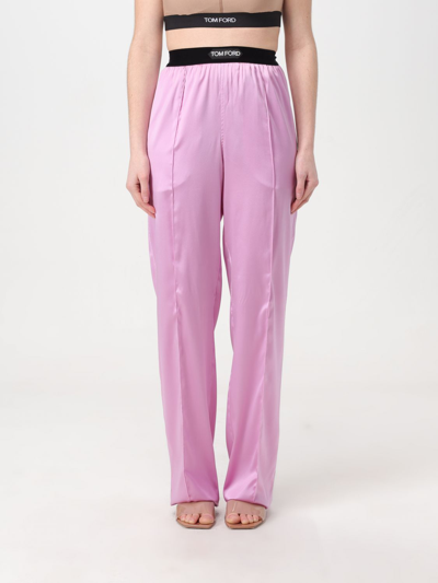 TOM FORD PANTS TOM FORD WOMAN COLOR PINK,F11836010
