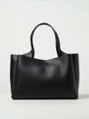 Tod's Pebbled Leather Shoulder Bag With Adjustable Strap In Black