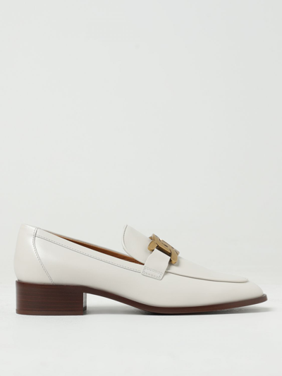 Tod's Leather Loafers In White