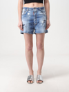 Dsquared2 Distressed High Waist Denim Shorts In Denim