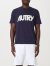 Autry T-shirt With Maxi Logo Print In Blue