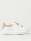 Alexander Mcqueen Beige White Beige Oversized Leather Sneakers In White 1
