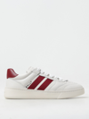 Bally Round Toe Low-top Sneakers With Leather Upper In Red