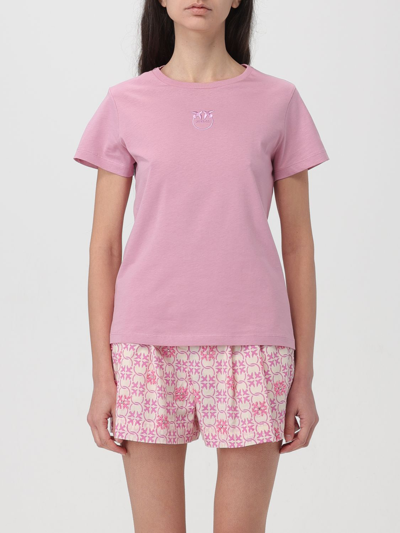 Pinko Bussolotto T-shirt In Fumo Orchidea