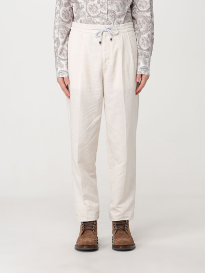 Brunello Cucinelli Pants  Men Color Beige In Beige
