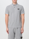 Stone Island Short Sleeve Polo Shirt In Grey