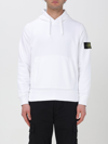 Stone Island Cotton Hoodie In White