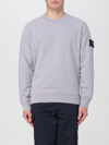 Stone Island Light Sweatshirt With Logo Badge In Grey 1