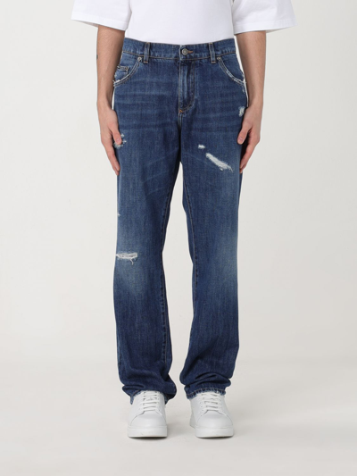 Dolce & Gabbana Denim Jeans With Abrasions