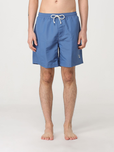 Brunello Cucinelli Swimsuit  Men Color Gnawed Blue In Gnawed Blue
