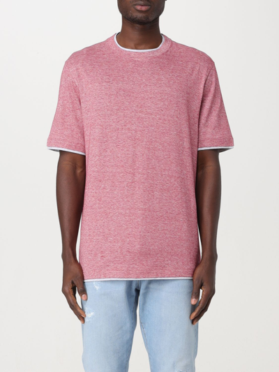 Brunello Cucinelli T-shirt  Men Color Raspberry In Raspberry