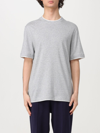Brunello Cucinelli Double Layer Crewneck T-shirt In Grey