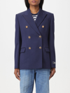 Versace Medusa Head-buttons Wool Blazer In Navy